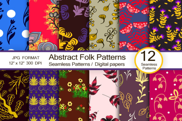 Abstract Folk Patterns for Creative Projects