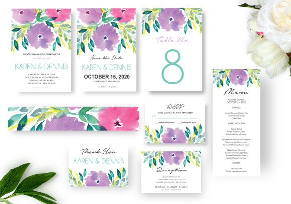 Botanical Wedding Invitation Set: Elegant and Unique