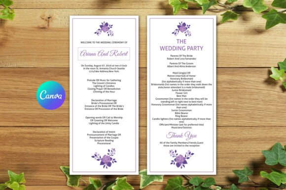 Creating a Memorable Wedding Experience with a Customizable Wedding Ceremony Program Template