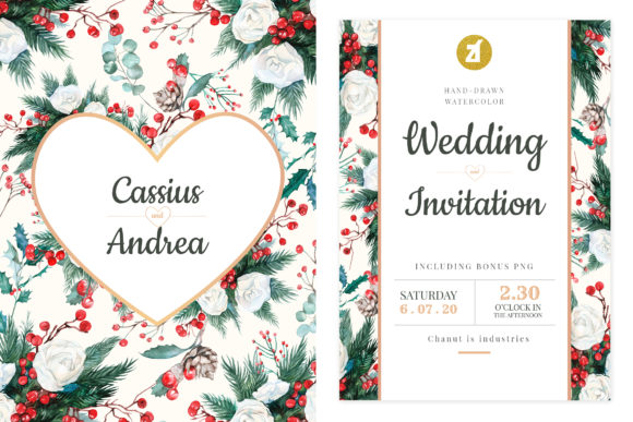 Designing Your Perfect Wedding Invitation with Winter Berry Wedding Invitation Graphic