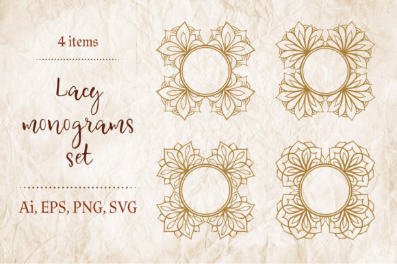 Elegant Lacy Monograms for Your Creative Projects