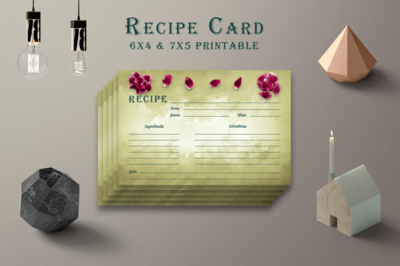Enhance Your Culinary Creativity with Olive Green Recipe Card Printable V38