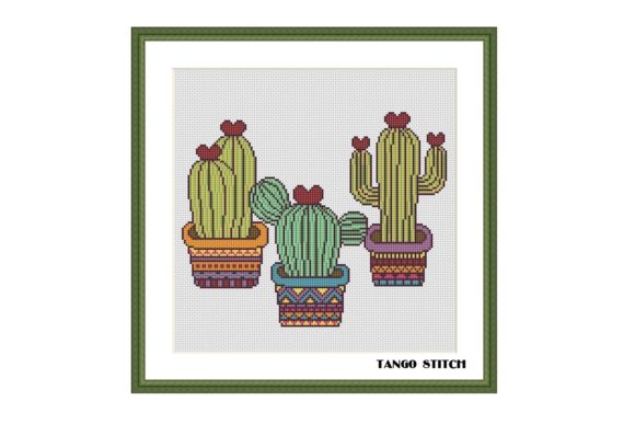Exploring the Charming Funny Cactuses Easy Cross Stitch Pattern