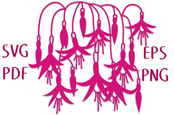Fuchsia Flowers SVG Cutting File: A Versatile Papercut Floral Design