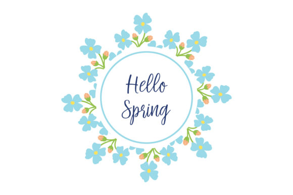 Hello Spring Greeting Card Design: A Fresh and Elegant Choice