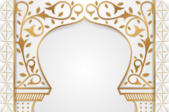 Mosque Tree Background White Gold: A Modern and Elegant Design Solution