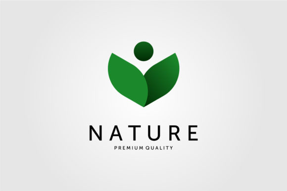 Nature Leaf Logo Vector Human Symbol: A Versatile Design for Modern Branding
