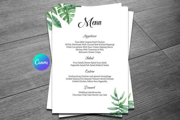 Printable Wedding Menu Card: A Stylish and Practical Addition to Your Wedding Planning