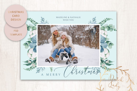 PSD Christmas Photo Card Template 2: A Perfect Holiday Greeting Solution