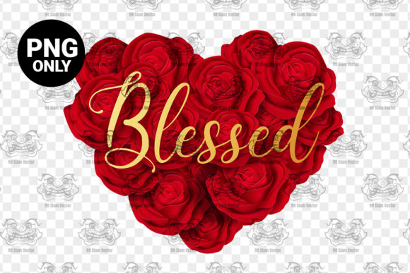 Red Rose Blessed Png Sublimation Design: A Versatile and Inspirational Choice