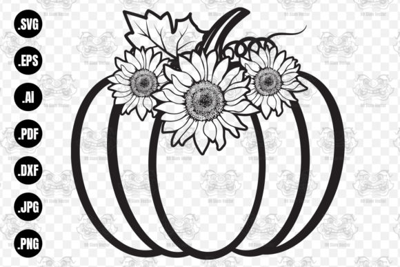 Unleash Your Creativity with Sunflower Pumpkin SVG File, Sunflower